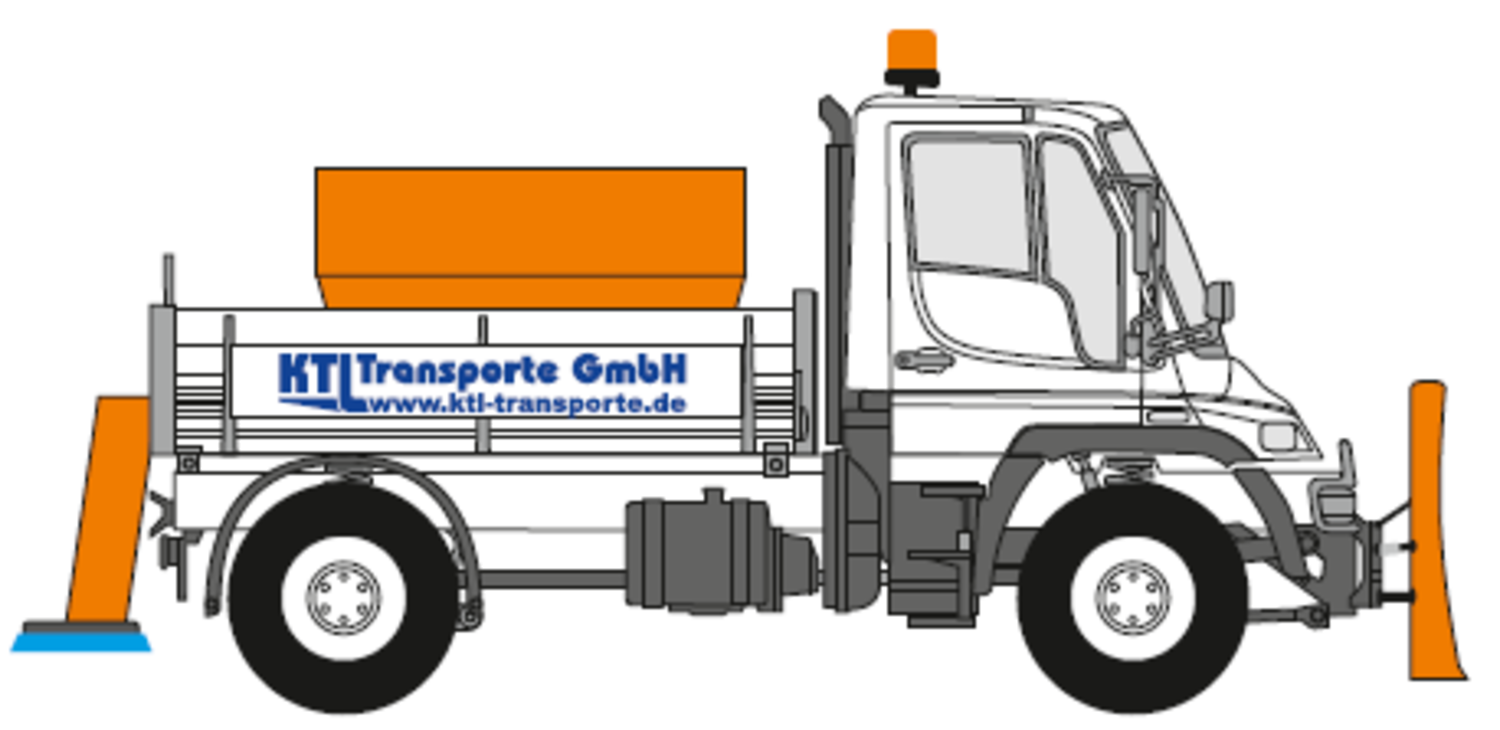 Schematisches Bild von Unimog im Winterdienst